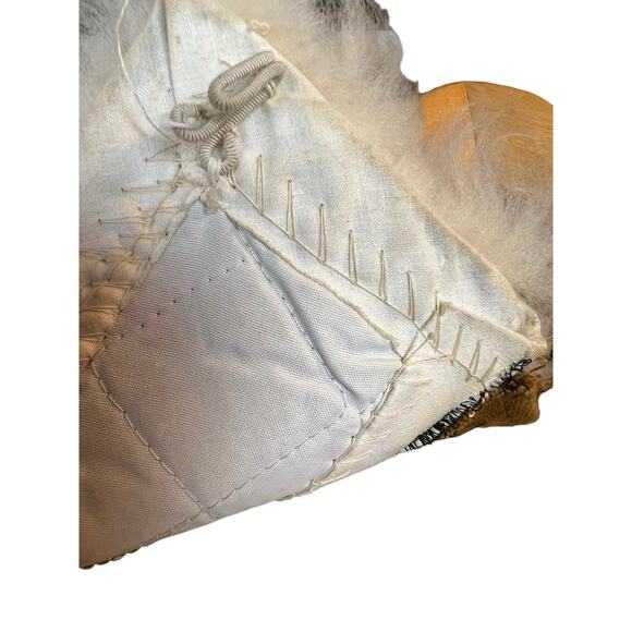 Vintage Stroller Coat 60s Mod Retro Sheep Fur Collar - Picture 8 of 16